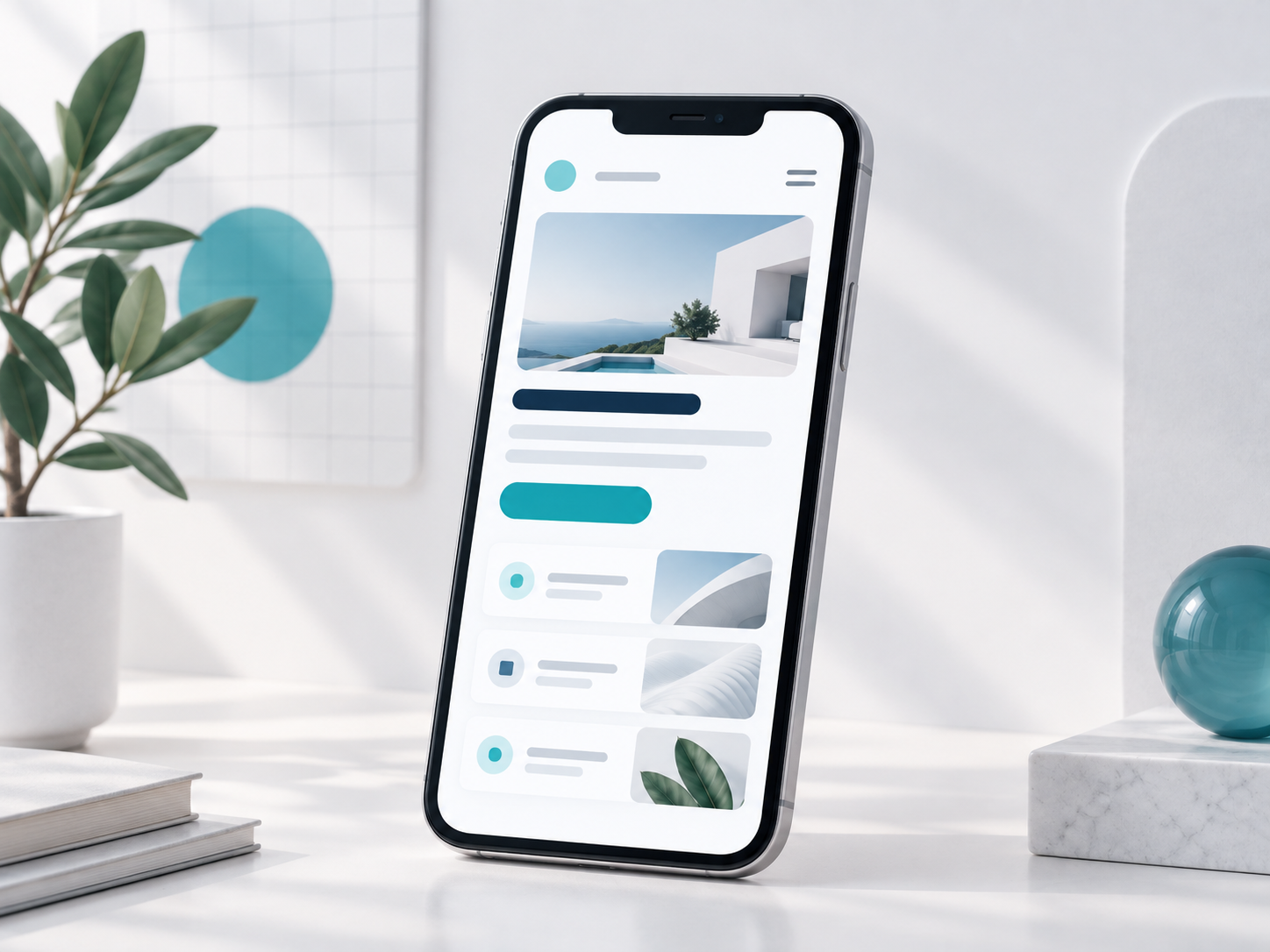Esempio di web design responsive su smartphone