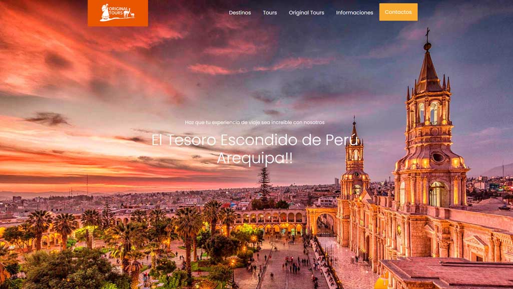 Original Tours Arequipa - schermata del progetto
