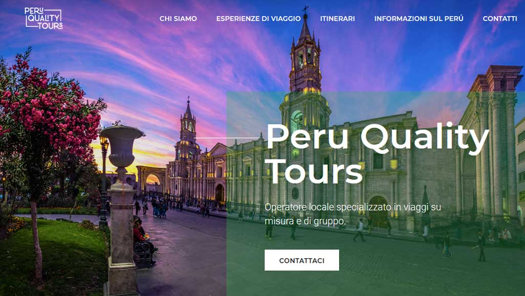 PeruQualityTours - schermata del progetto