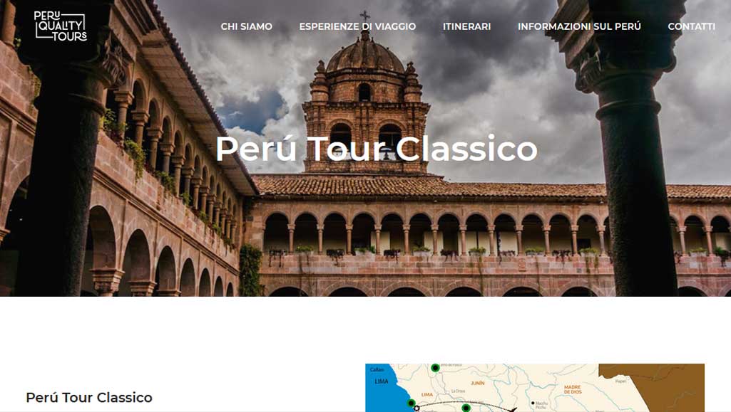 PeruQualityTours - schermata del progetto